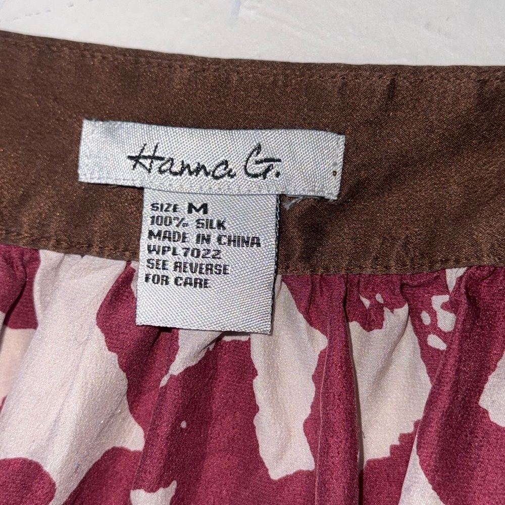 Hanna G. Silk Blouse Womens Size Medium - Picture 6 of 6